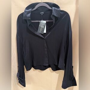 Blenca Young Contemporary Black Button Down Shirt